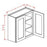 Torrance White - Open Frame Wall Cabinets-Double Door