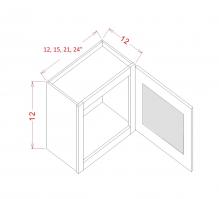 White Shaker - Single Door Stacker Wall Cabinets