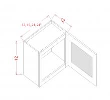 White Shaker - Single Door Stacker Wall Cabinets