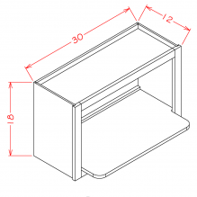 Shaker Espresso - Wall Microwave Cabinet