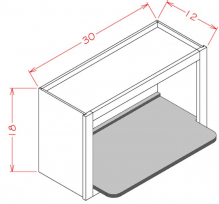 Casselberry Saddle - Wall Microwave Shelf Kit