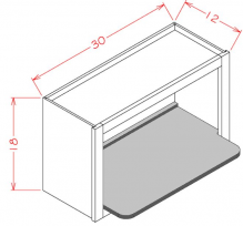 Shaker Cinder - Wall Microwave Shelf Kit