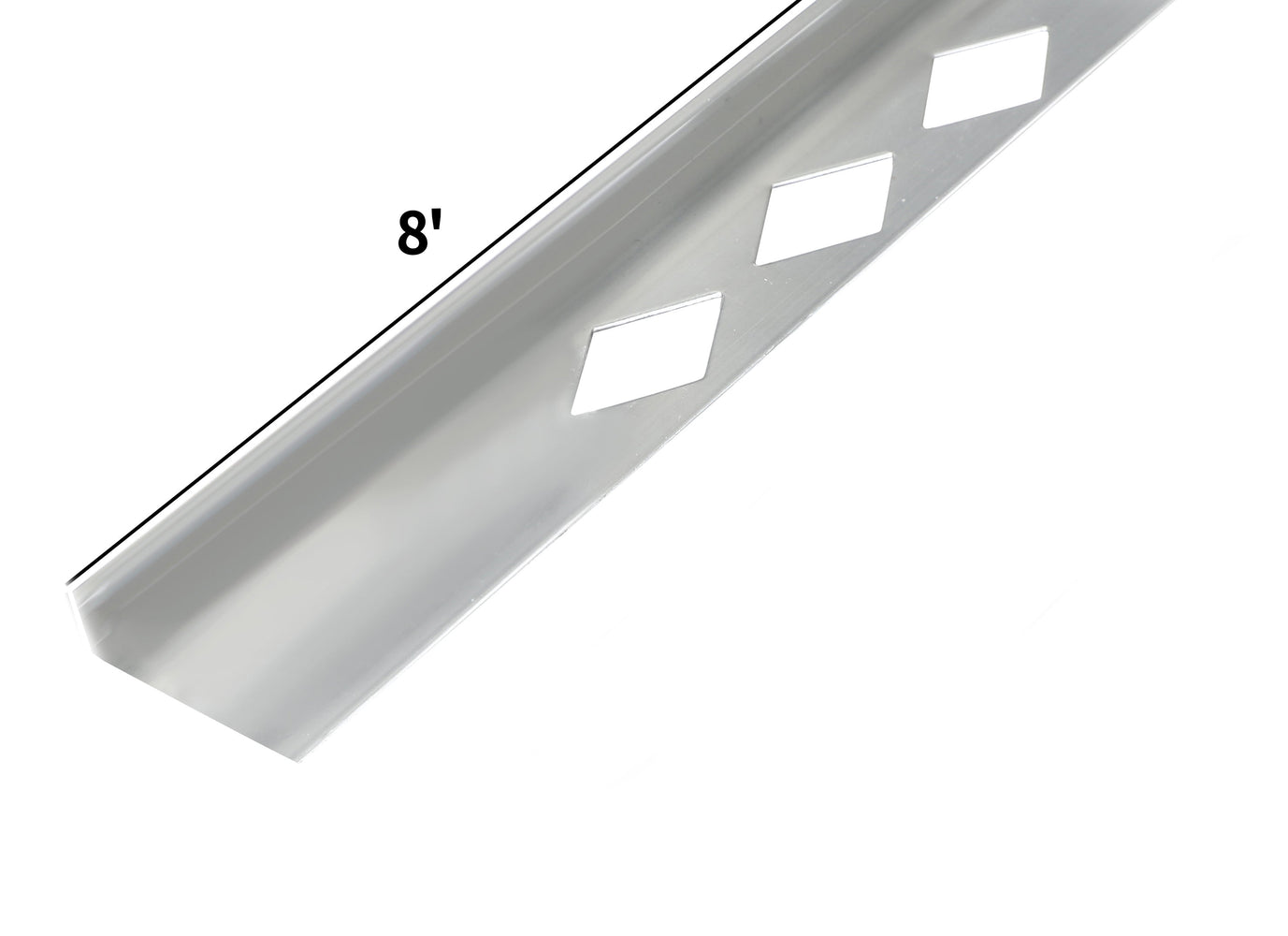 3/8''*8' METAL L-CHANNEL CHROME