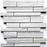 Denver Ice Grey Polished Random Strips Mosaic Porcelain Tile (12"x13") $5.55 /sq.ft