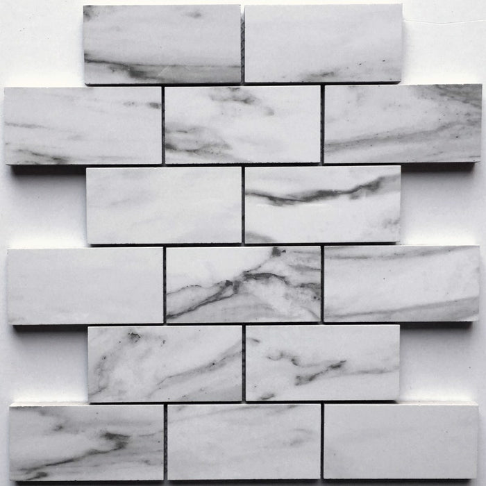 Fusion White Mosaic Porcelain Tile (2"x4") $5.56 /sq.ft