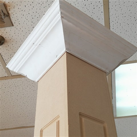 MDF Post cover 96" X 6-1/2" with moulding