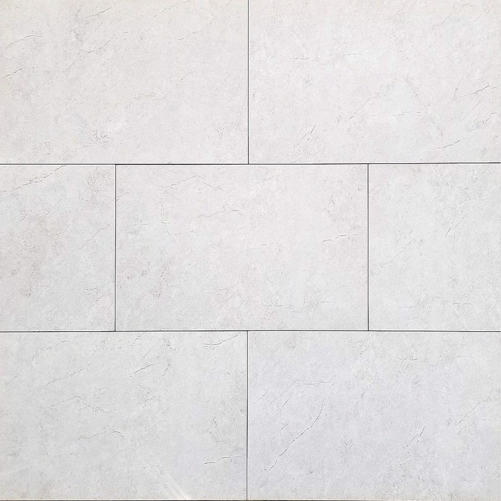 12x24 White Iceberg Polished Floor & Wall Porcelain Tile $3.35 /sq.ft