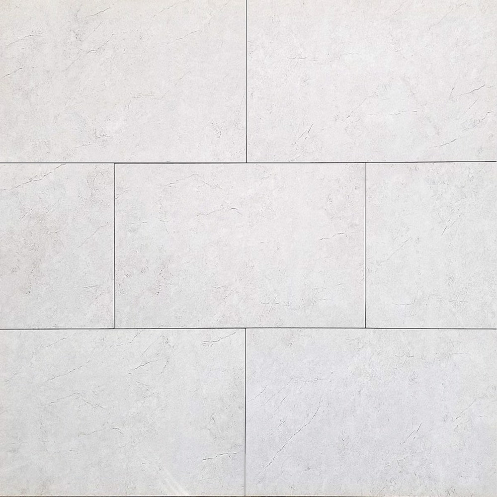12x24 White Iceberg Polished Floor & Wall Porcelain Tile $3.35 /sq.ft