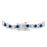 J Goodin Contemporary Fashion Style Sapphire Blue Cubic Zirconia Silvertone Finish Tennis Bracelet For Women