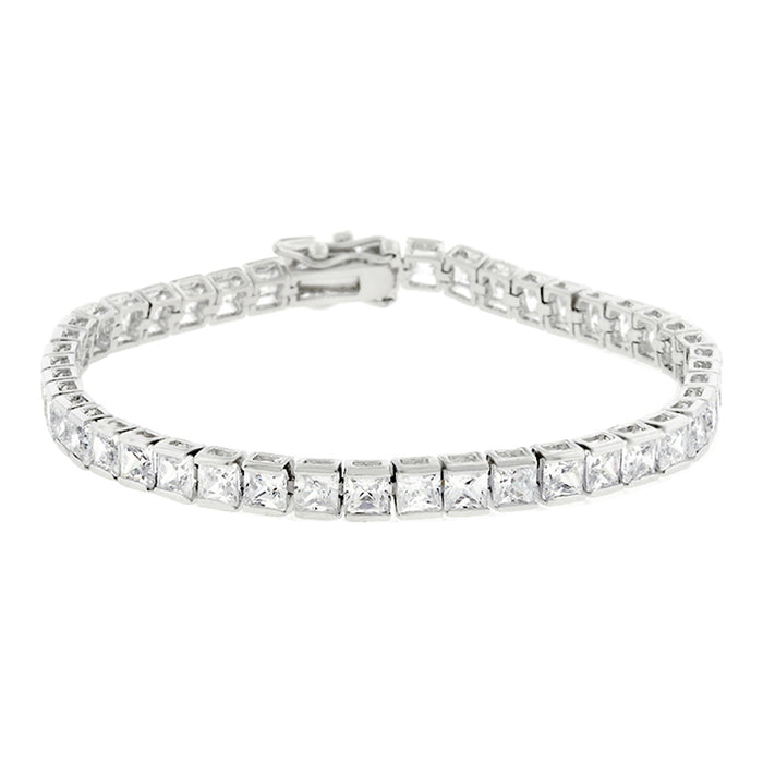 J Goodin Contemporary Fashion Style Clear Cubic Zirconia Tennis Bracelet For Women