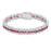 J Goodin Contemporary Fashion Style Balboa Red Cubic Zirconia Bracelet For Women