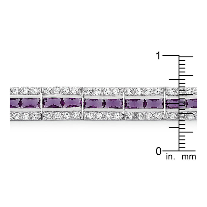 J Goodin Contemporary Fashion Style Balboa Purple Cubic Zirconia Bracelet For Women