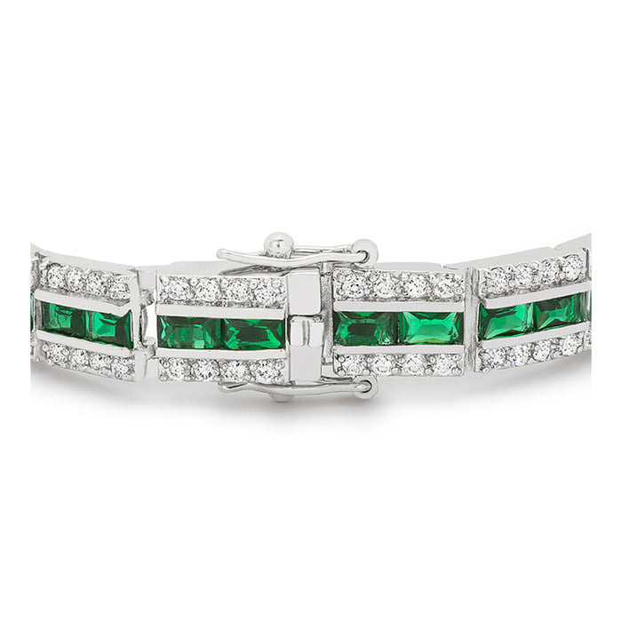 J Goodin Contemporary Fashion Style Emerald Tennis Bracelet For Women