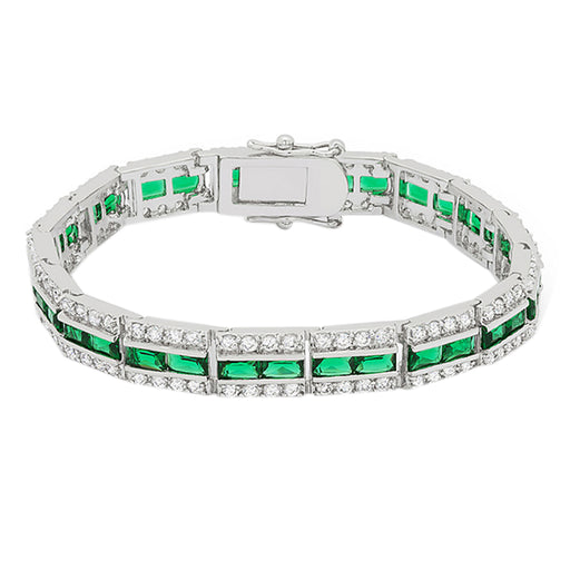 J Goodin Contemporary Fashion Style Emerald Tennis Bracelet For Women