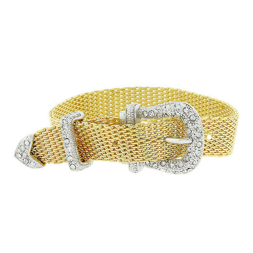 J Goodin Contemporary Fashion Style Goldtone Finish Buckle Bracelet For Women