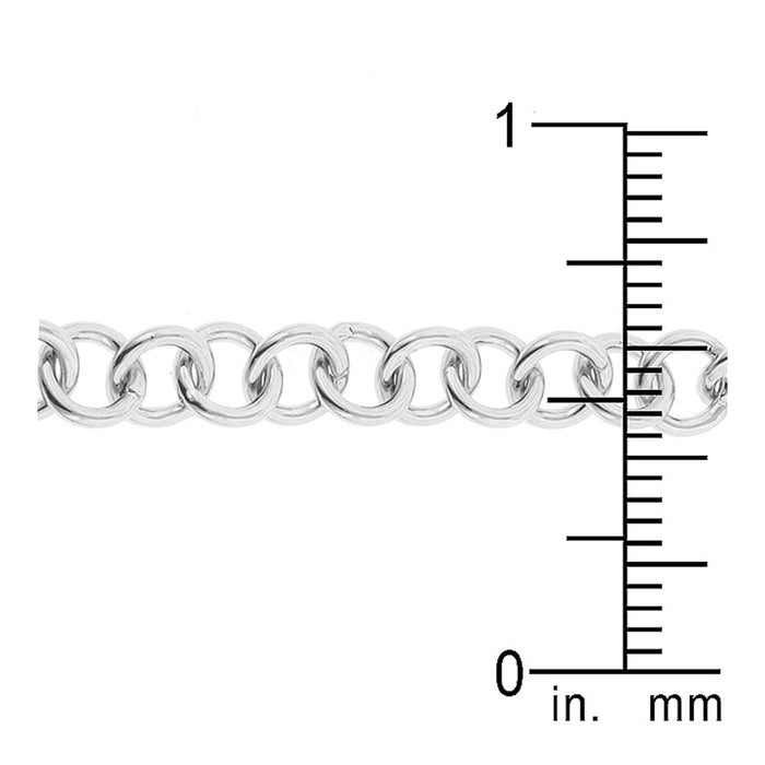 J Goodin Contemporary Fashion Style Silvertone Finish Heart Bracelet For Women
