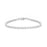 J Goodin Anniversary Bridal Wedding Style Bezel Cubic Zirconia Silvertone Tennis Bracelet