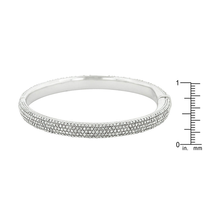 J Goodin Fashion Contemporary Style Pave Classic Style Bangle Bracelet