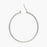 Large Silvertone Finish Hoop Earrings