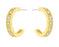 J Goodin Roma Goldtone Finish Crystal Hoop Earrings