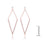 J Goodin Michelle 12ct Cz Rose Gold Delicate Pointed Drop Earrings