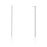J Goodin Carolee Rhodium Stainless Steel Long Line Drop Earrings