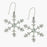 Silver Snowflake Dangle Earrings