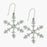 Silver Snowflake Dangle Earrings