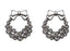 Holiday Wreath Clear Crystal Earrings