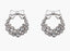 Holiday Wreath Clear Crystal Earrings