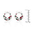 J Goodin Silvertone Finish Crystals Holiday Style Holiday Wreath Colored Crystal Earrings