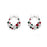J Goodin Silvertone Finish Crystals Holiday Style Holiday Wreath Colored Crystal Earrings