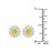 J Goodin Silvertone Finish Cubic Zirconia Anniversary Bridal Wedding Style Bella Bridal Earrings In Yellow