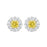 J Goodin Silvertone Finish Cubic Zirconia Anniversary Bridal Wedding Style Bella Bridal Earrings In Yellow