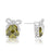 J Goodin Cubic Zirconia Silvertone Finish Classic Style Olivine Drop Earrings With Bow