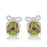 J Goodin Cubic Zirconia Silvertone Finish Classic Style Olivine Drop Earrings With Bow