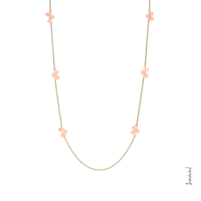 36 Inch Beaded Station Necklace