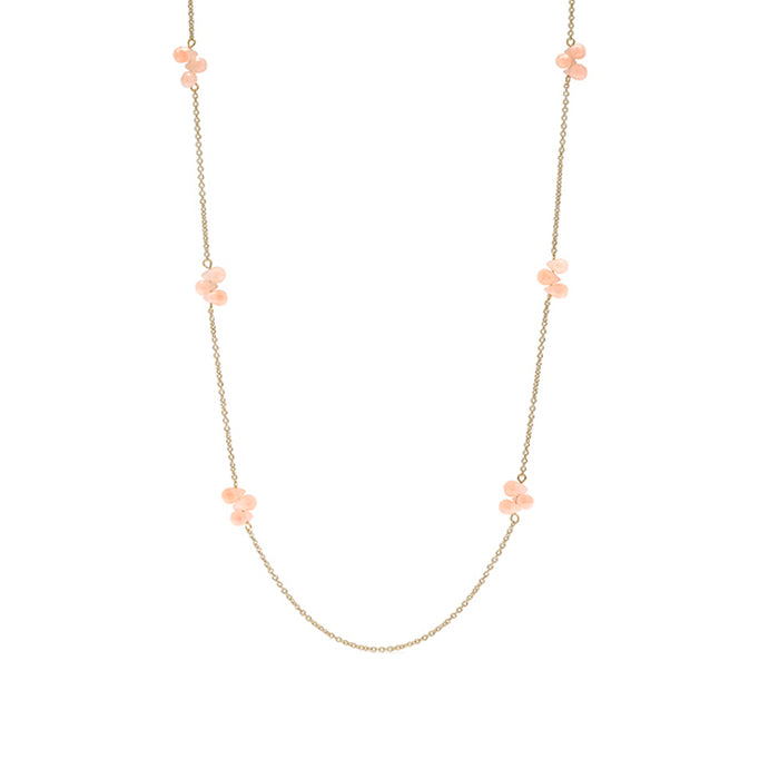 36 Inch Beaded Station Necklace