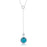 J Goodin Women Fashion Jewelry Lori 10.9ct Aqua Cz White Gold Rhodium Classic Drop Lariat Necklace
