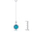 J Goodin Women Fashion Jewelry Lori 10.9ct Aqua Cz White Gold Rhodium Classic Drop Lariat Necklace