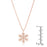 J Goodin Women Fashion Jewelry Jenna Rose Gold Stainless Steel Rose Gold Snowflake Necklace