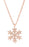 J Goodin Women Fashion Jewelry Jenna Rose Gold Stainless Steel Rose Gold Snowflake Necklace