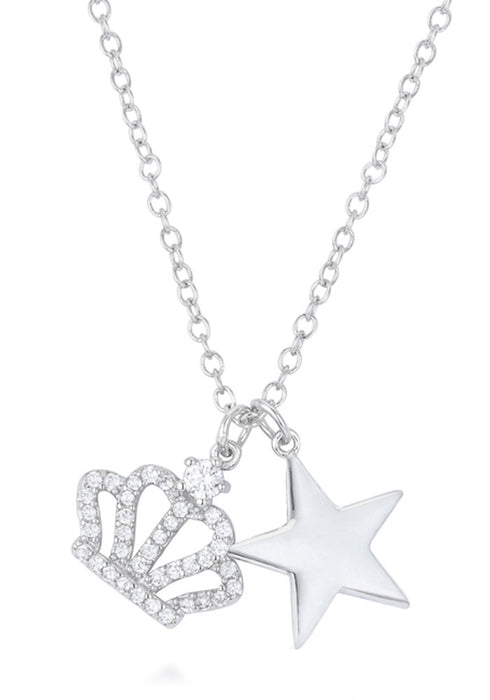 J Goodin Women Fashion Jewelry Vanessa Crown And Amp, Star Charm 0.4 Ct Pendant