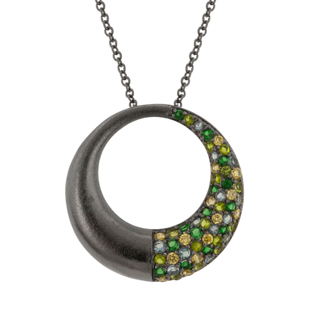 Black Rhodium Hooplet Pendant