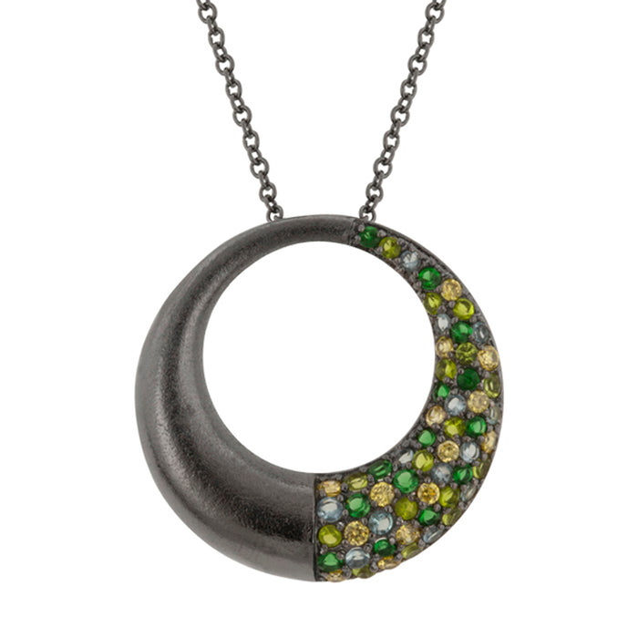 Black Rhodium Hooplet Pendant