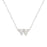 Micro-pave Initial W Pendant