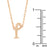 Rosegold Finish Initial F Pendant