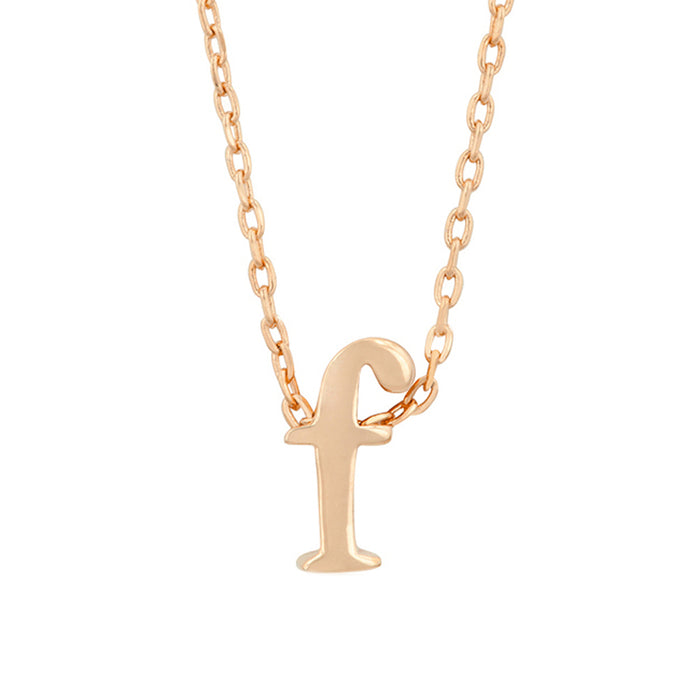 Rosegold Finish Initial F Pendant