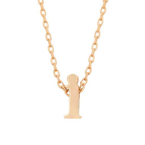 Rosegold Finish Initial I Pendant