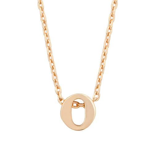 Rosegold Finish Initial O Pendant
